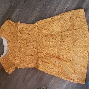 Bea & Dot by Modcloth Yellow Sewing Pin Fit and Flare Dress 2XL